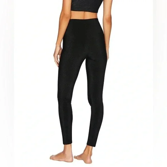 BEACH RIOT SPORT Glitter Ayla Legging Black Glitter Large Workout Yoga Running - Picture 2 of 7